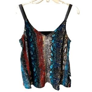 Ella Moss 100% Silk Snake Print Top/Blouse - Size Medium